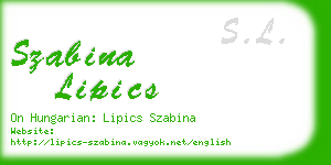 szabina lipics business card